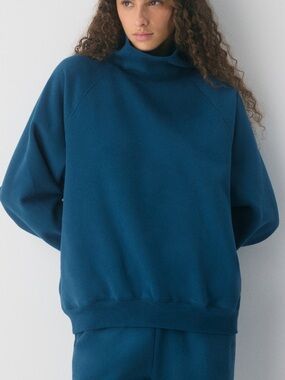 Aritzia Sweatfleece mega raglan funnel neck
